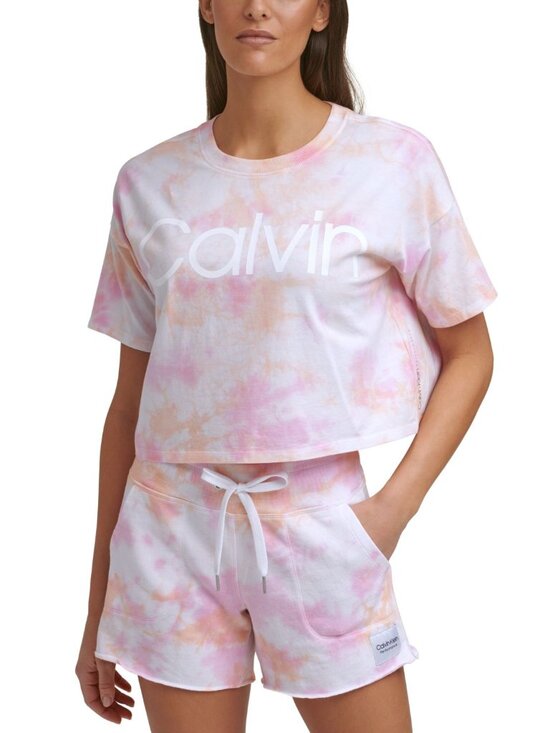 Calvin Klein Tops - Calvin Klein Womens Performance Cropped Tie-Dyed T-Shirt